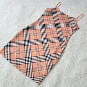 Plaid bodycon dress